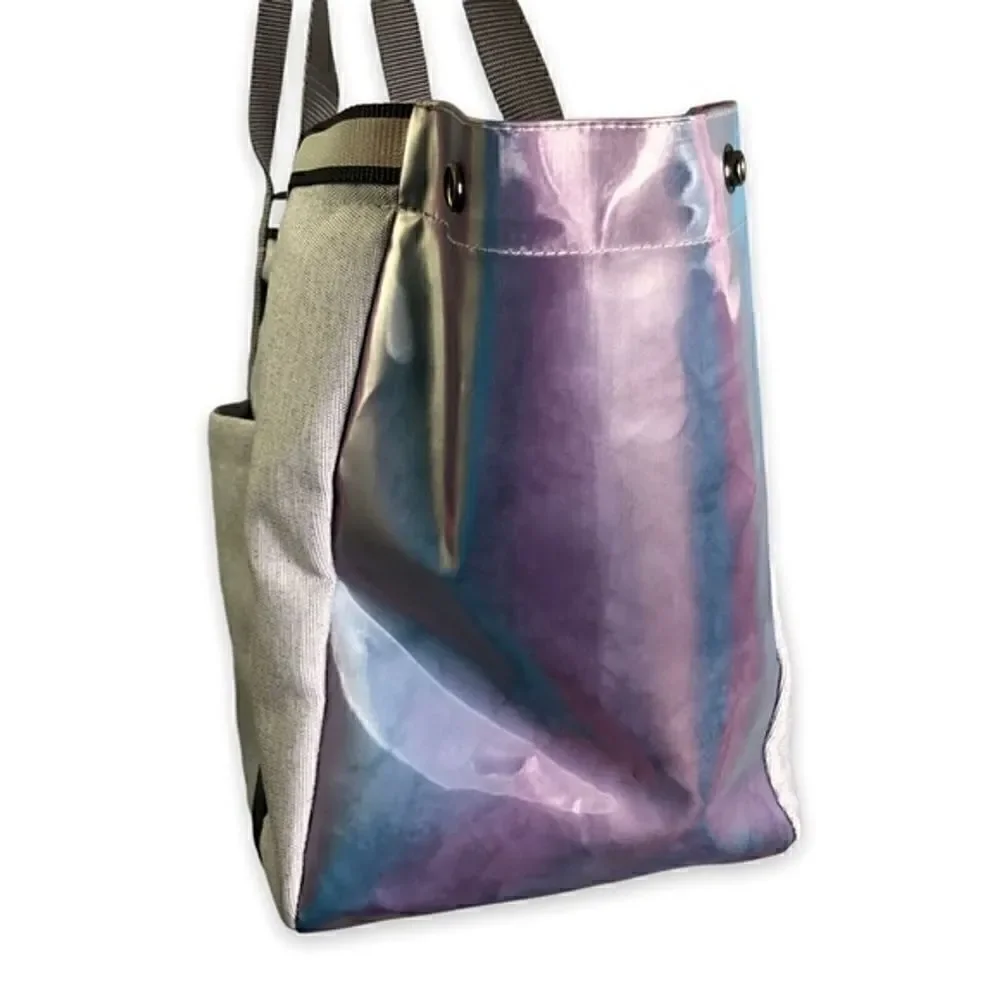 ANDI New York Aqua Reflective Summer Iridescent Tote Bag Purse